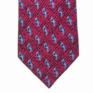Santostefano Silvi Marina Silk Made Italy All Silk Pink Blue Tie Necktie - READ